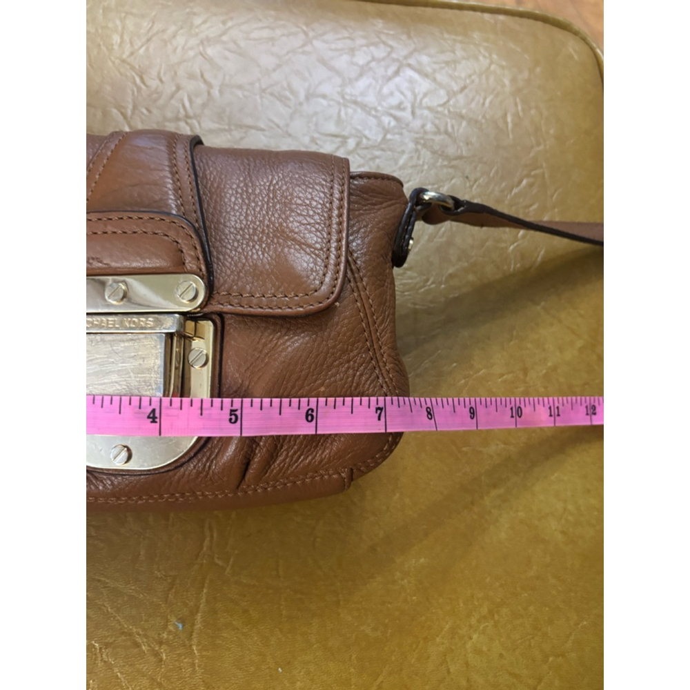 Women's Michael Kors Brown Leather Crossbody Bag Small - Picture 6 of 7